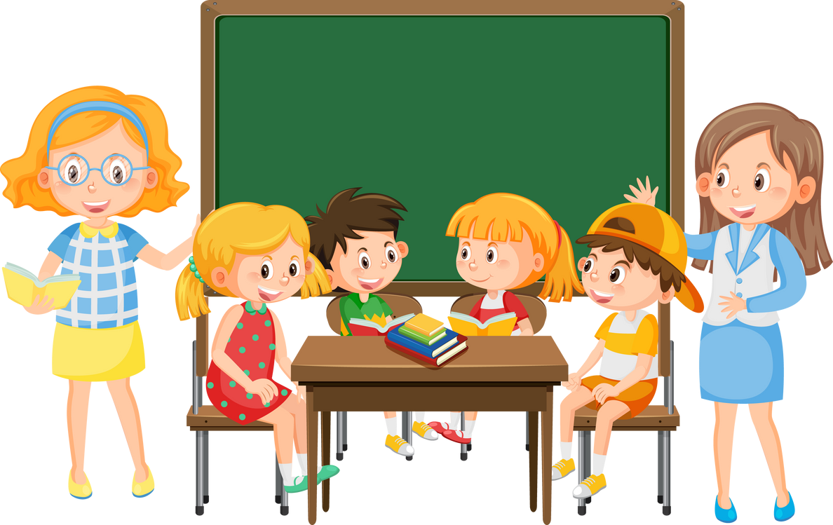 A blank board with children cartoon character